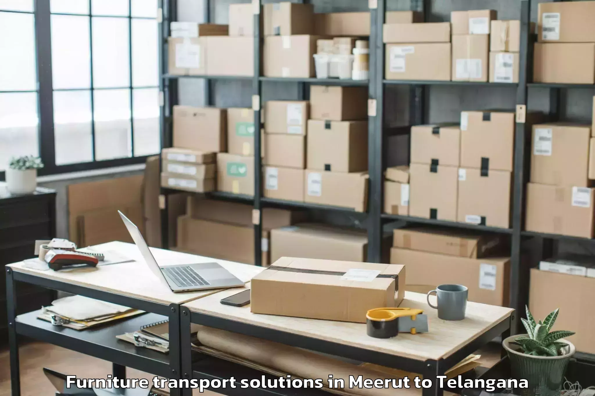 Reliable Meerut to Wanparti Furniture Transport Solutions